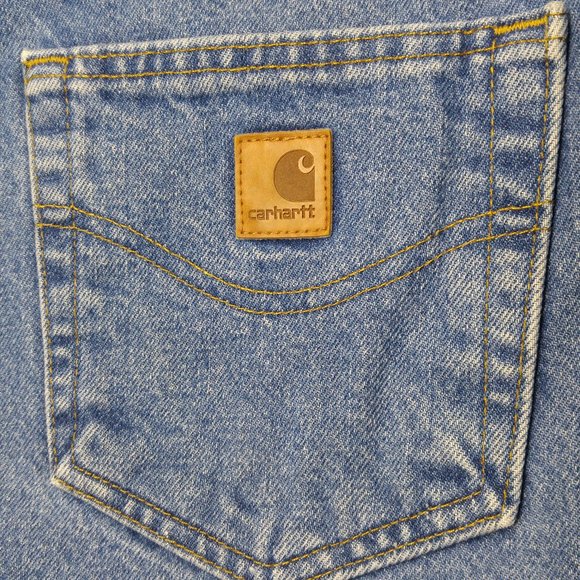SOLD Carhartt Relaxed Fit Jeans Men's 48x32 Fleece Lined B929 - Picture 7 of 13